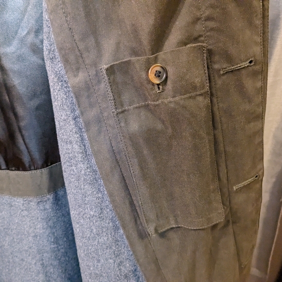 Nautica trench coat with attached lining Men's Size 44R in olive green - Picture 13 of 15